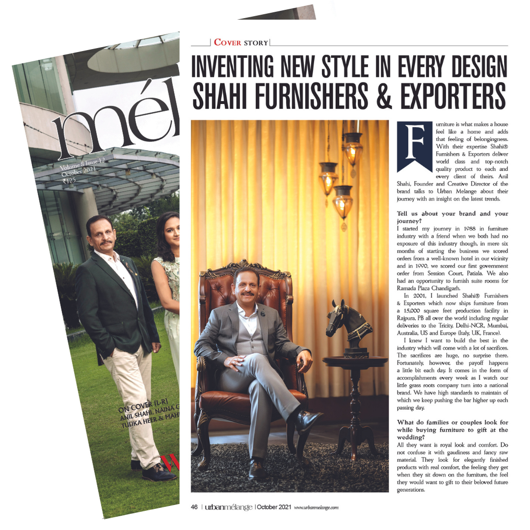 Shahi Furniture - Cover Story